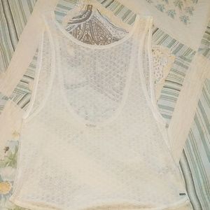 White see through tank top